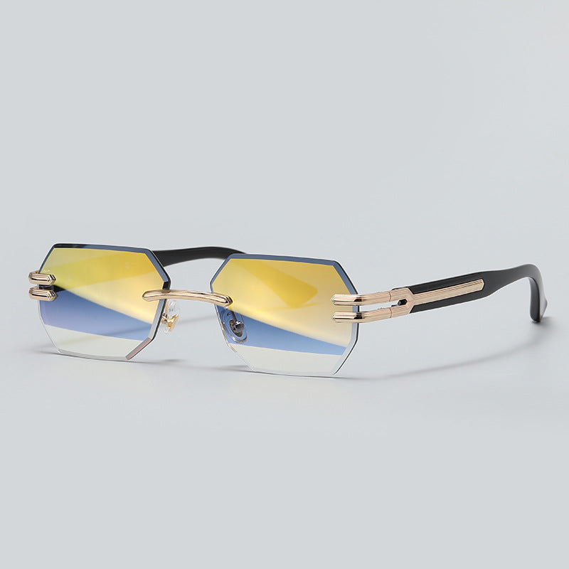 Randlose Unisex Sonnenbrille mit UV-Schutz