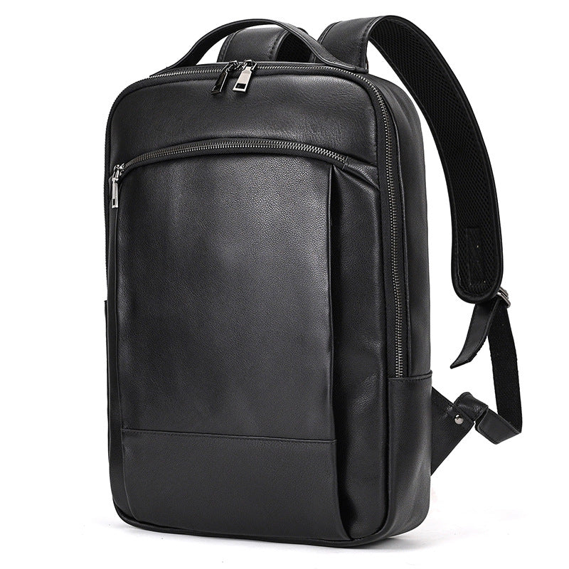 Lederrucksack mit Doppelreissverschluss