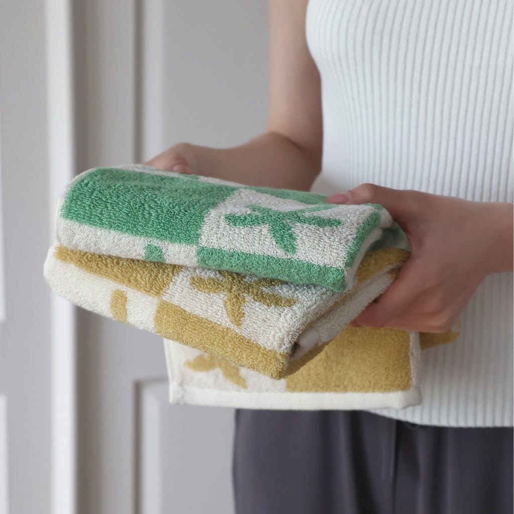 Retro Color-Block Badetuch aus Baumwolle