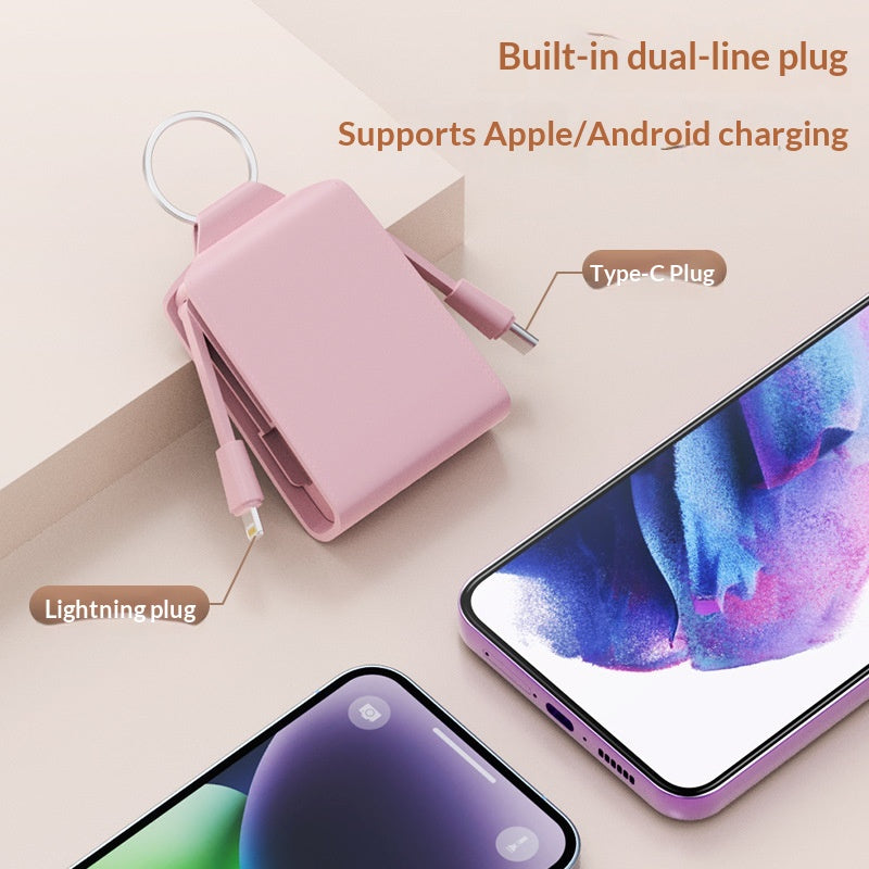 Mini Powerbank mit Dual-Kabel