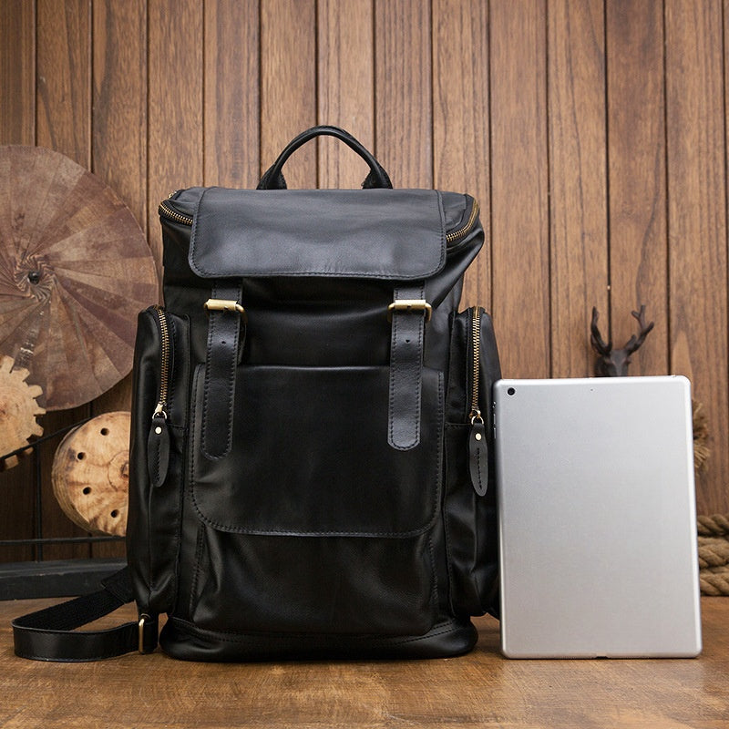 Handgefertigter Herrenrucksack aus echtem Leder – Bild 9 | LuxeStyle
