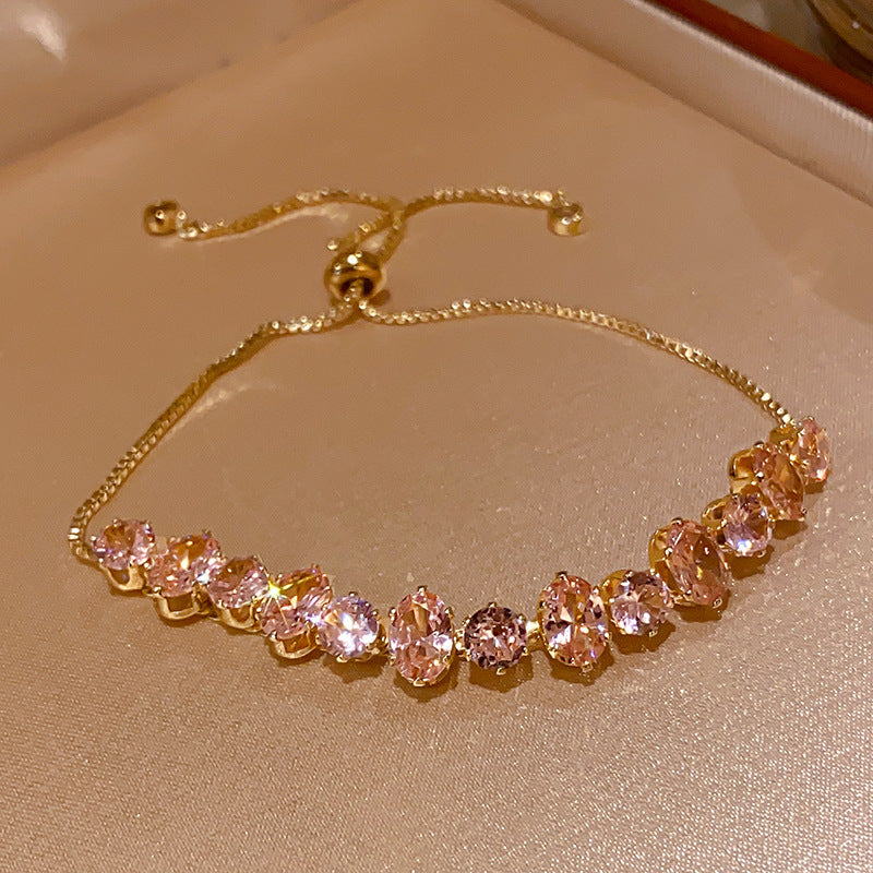 Ovales Zirkonia Armband im Pariser Stil – Ansicht 4