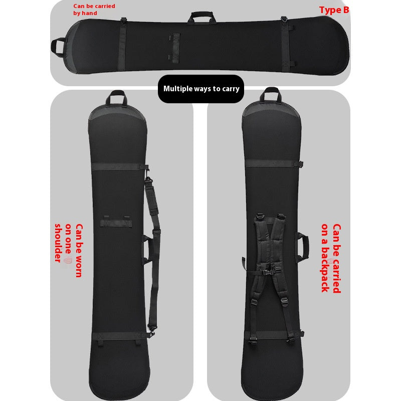 Schwarze Ski-Board-Tasche mit Doppelschulter | LuxeStyle