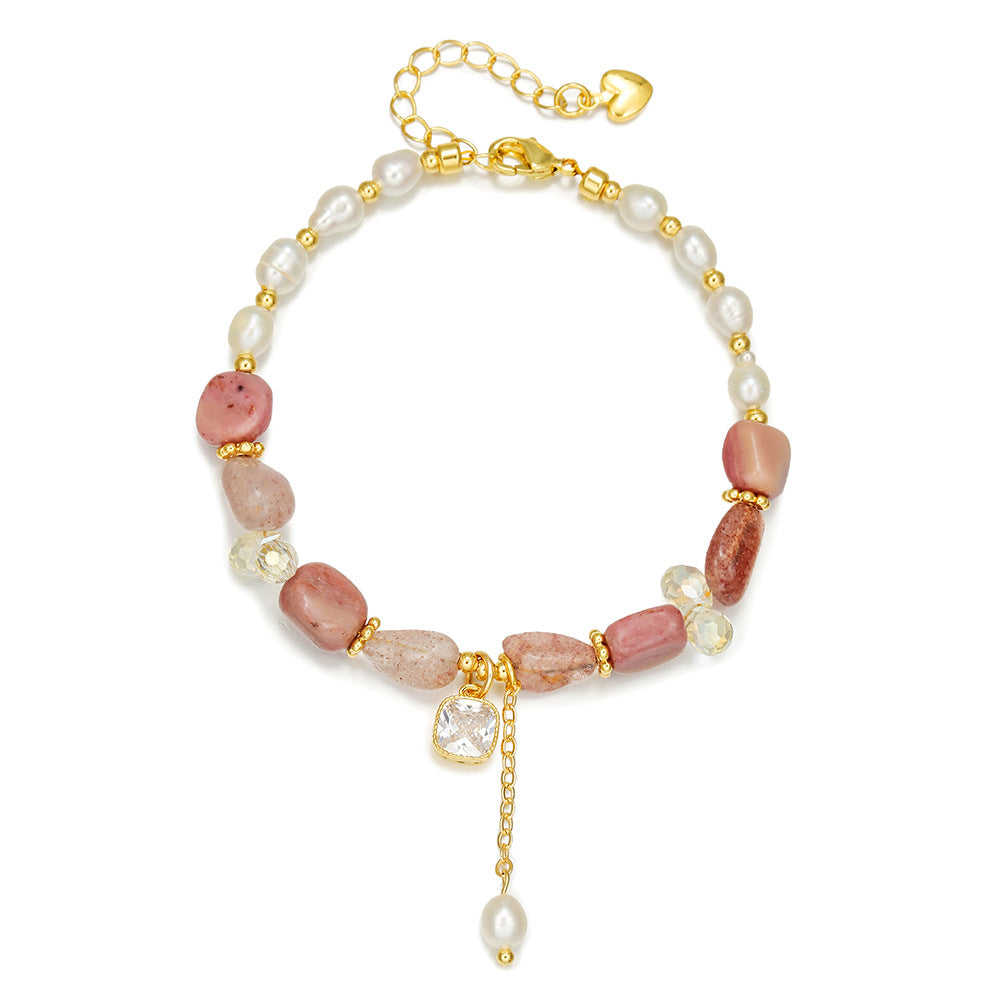 Perlenarmband mit Zirkon-Design – Bild 2 | LuxeStyle