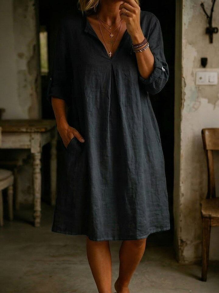 Arrival V-Neck Kleid – Lässig & Elegant – Bild 6 | LuxeStyle