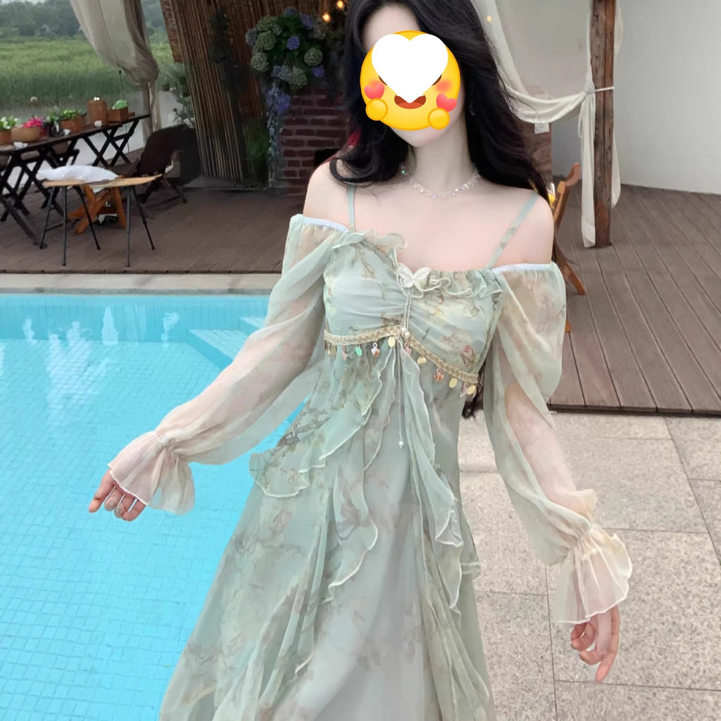 Ombre Rüschenkleid für Damen – Bild 2 | LuxeStyle