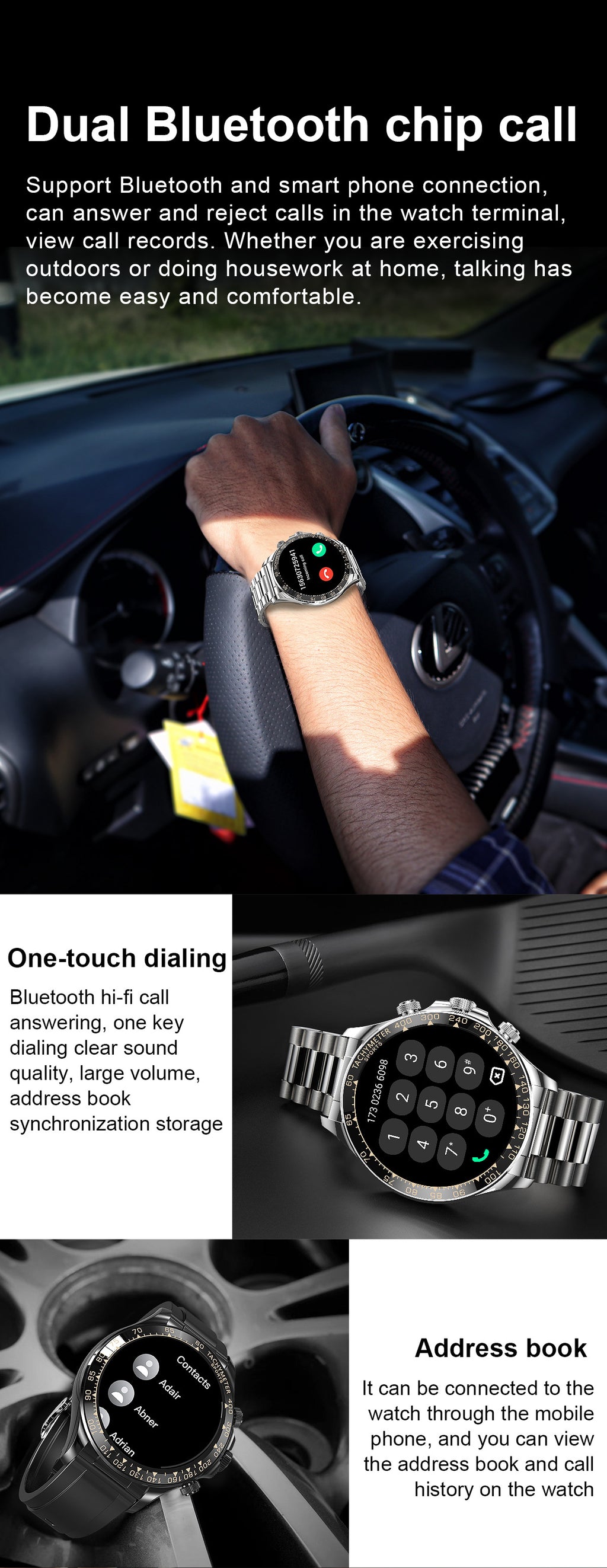 Smartwatch EX108 mit Bluetooth-Telefonie – Bild 2 | LuxeStyle