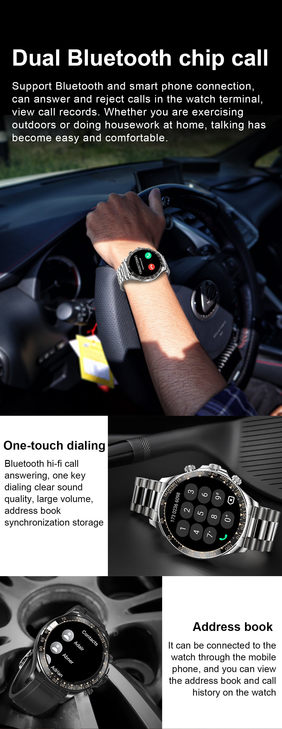 Smartwatch EX108 mit Bluetooth-Telefonie – Bild 2 | LuxeStyle