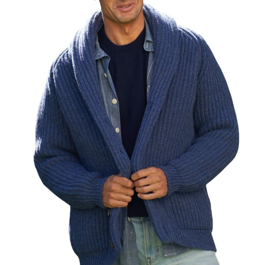 Strick-Cardigan mit Reverskragen für Herren