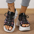 Sportliche Mesh-Sandalen mit mittlerem Absatz – Bild 8 | LuxeStyle