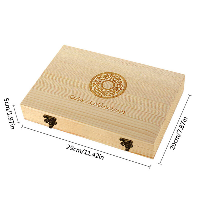 Münzsammlungsbox aus Holz