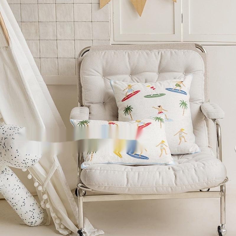 Kissenhülle "Summer Ocean Surf" bestickt – Ansicht 2