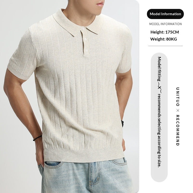 Herren-Hemdbluse Leicht-Luxus Strickmuster