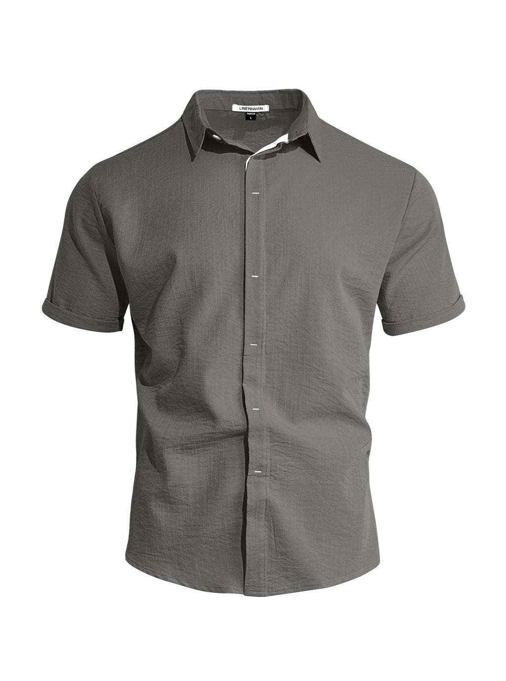 Herren Kurzarm-Hemd aus Bambus-Leinen – Bild 11 | LuxeStyle