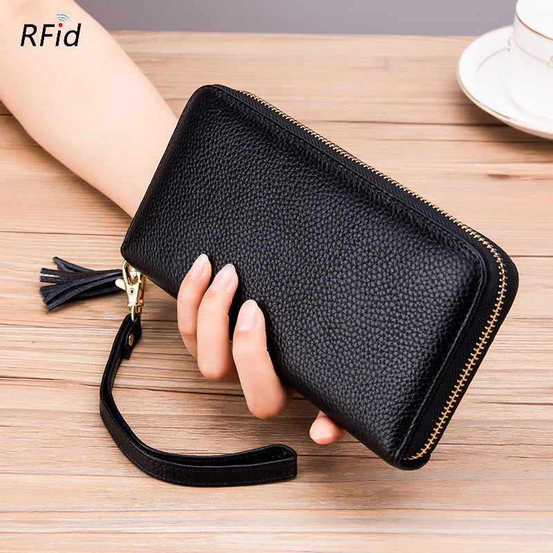 Tassel-First-Layer Leder-RFID Wallet – Bild 2 | LuxeStyle