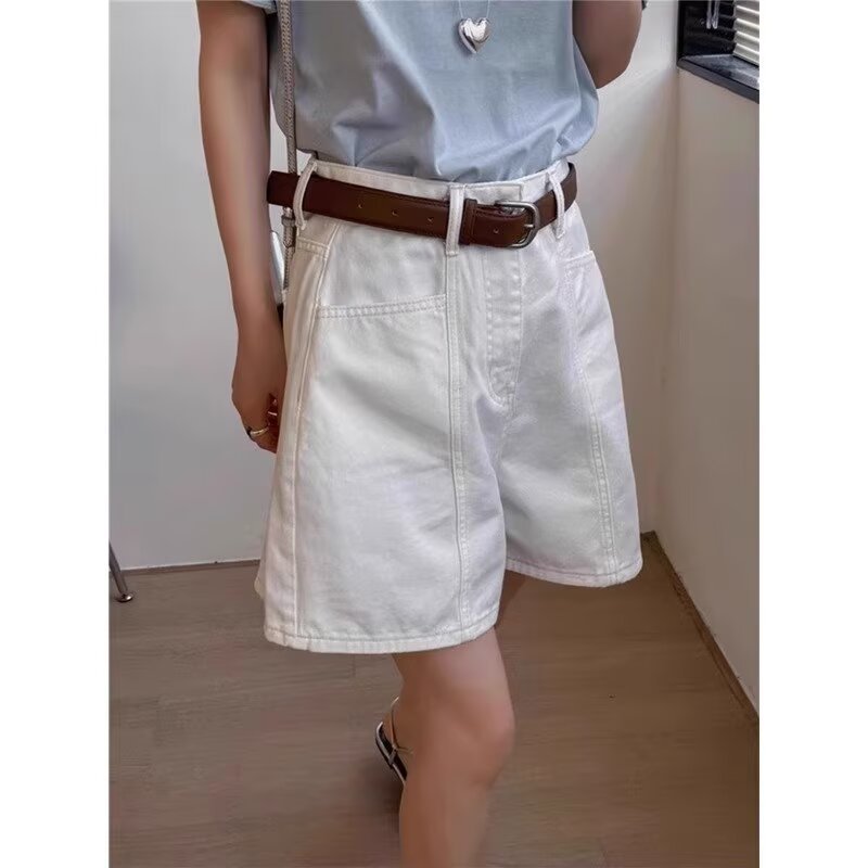 Trendige A-Linie Hot Pants aus Denim