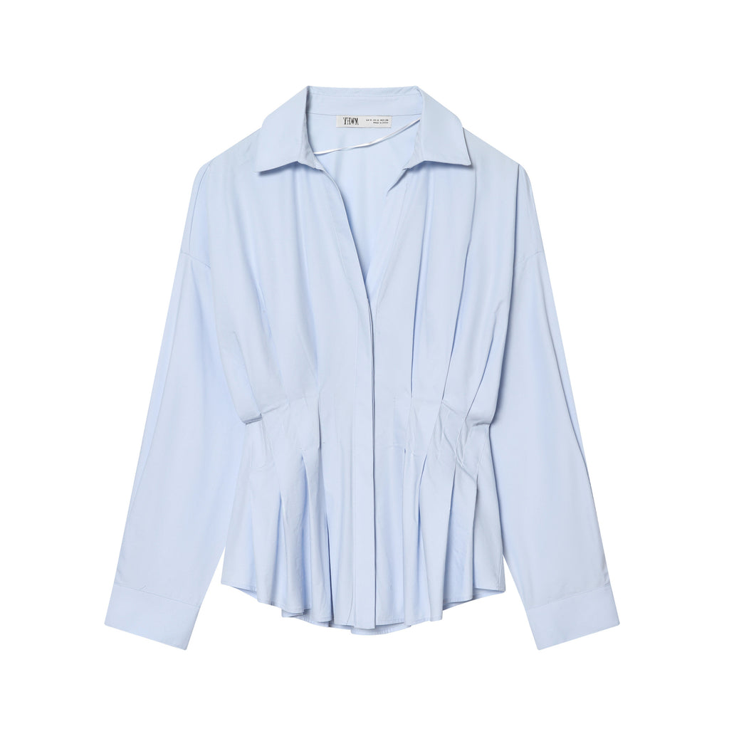 Elegante Plissee-Popeline-Bluse – Bild 1 | LuxeStyle