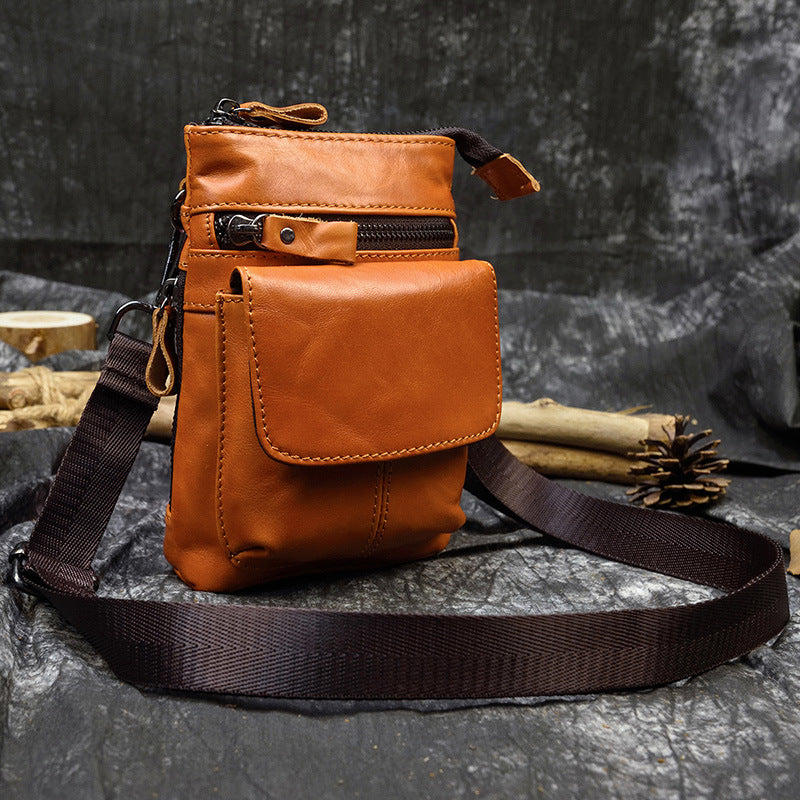 Herren Crazy Horse-Ledergürteltasche