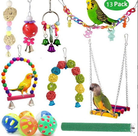 Vogelspielzeug-Set mit Holzleiter & Bällen – Bild 2 | LuxeStyle
