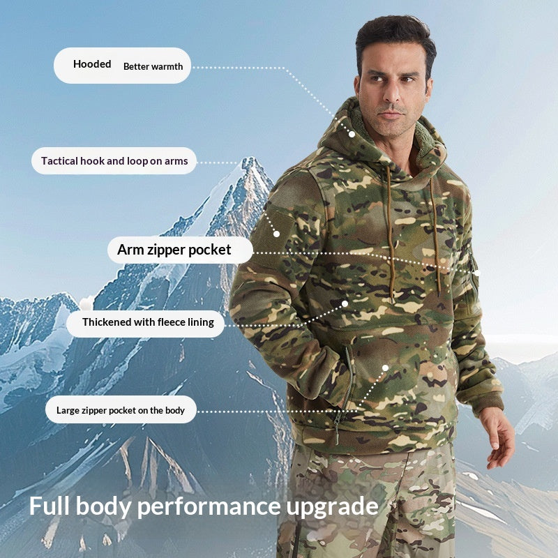 Thermo-Fleece Hoodie für Herren, Camouflage