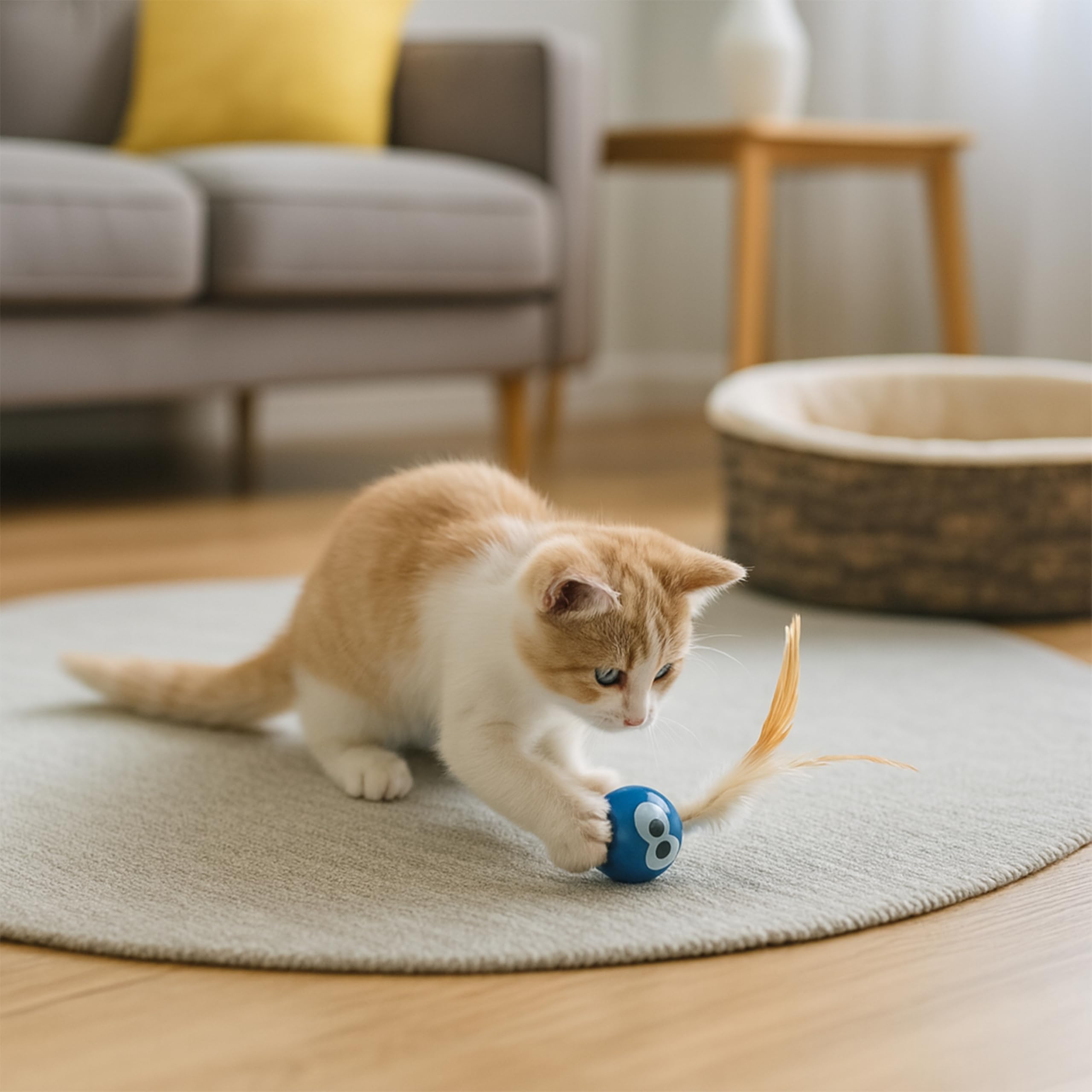 Bouncing Balls Katzenspielzeug mit Feder