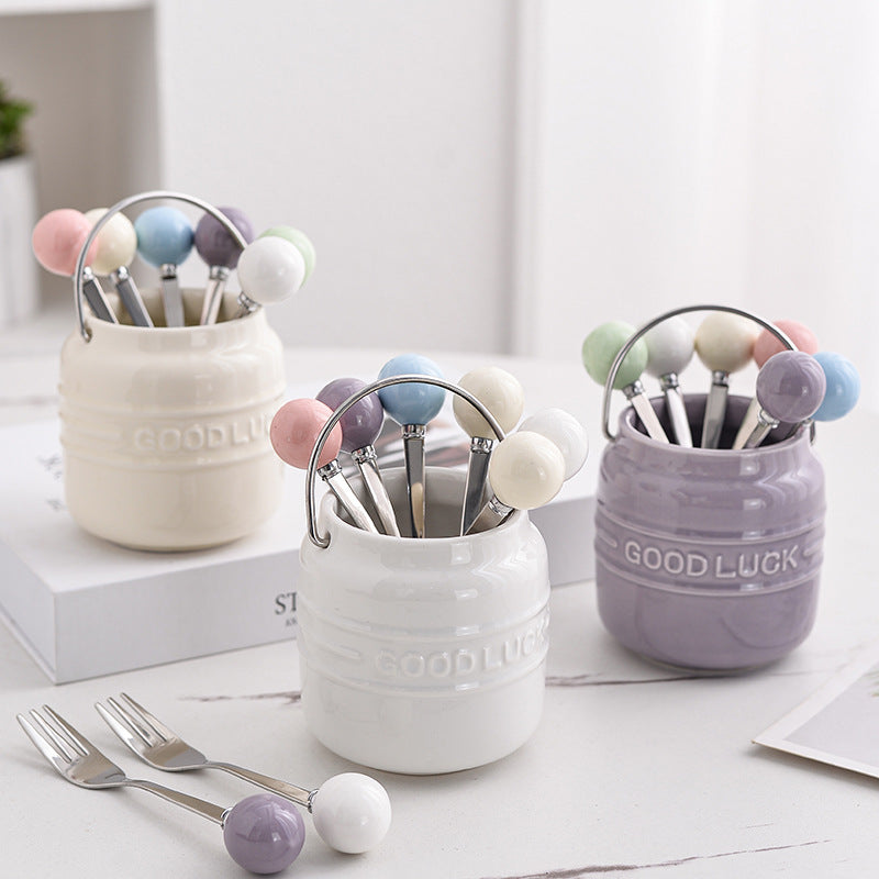 Fruchtgabel-Set mit Aufbewahrungsdose – Bild 5 | LuxeStyle