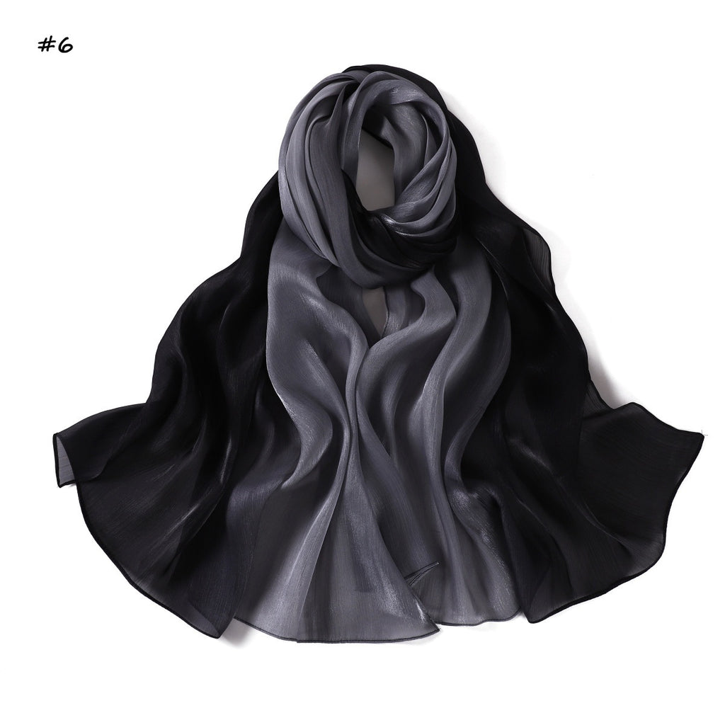 Farbverlauf Satin Crinkle Schal