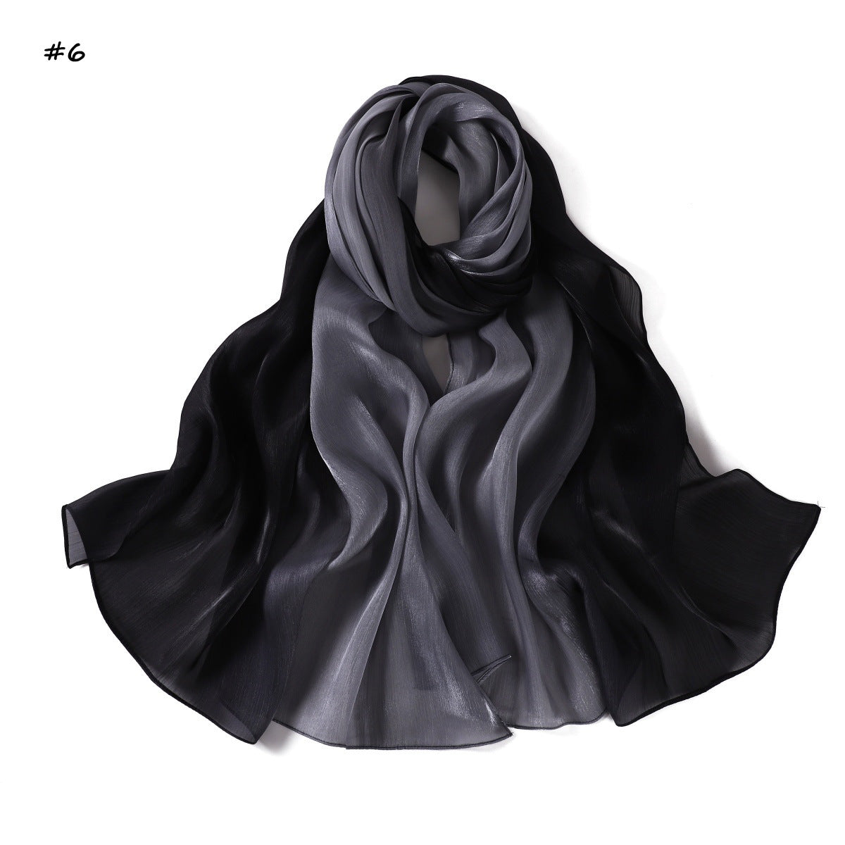 Farbverlauf Satin Crinkle Schal