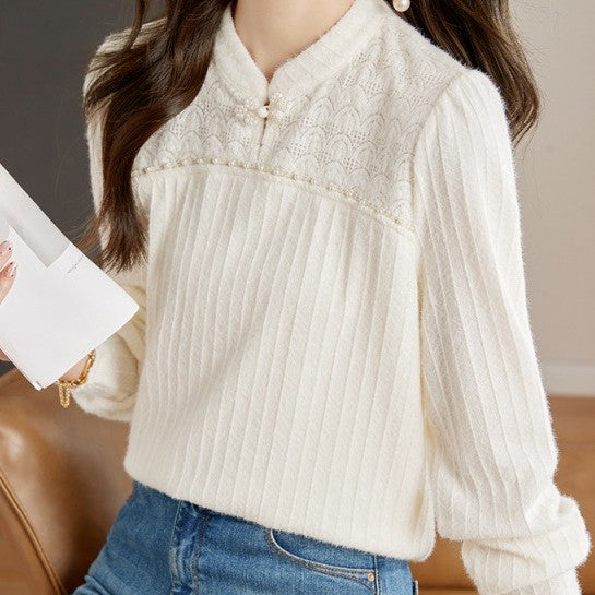 Vintage-Bluse mit Schnalle