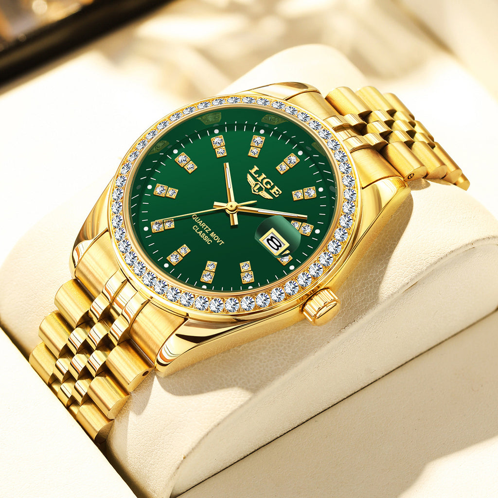 Elegante Quarz-Armbanduhr
