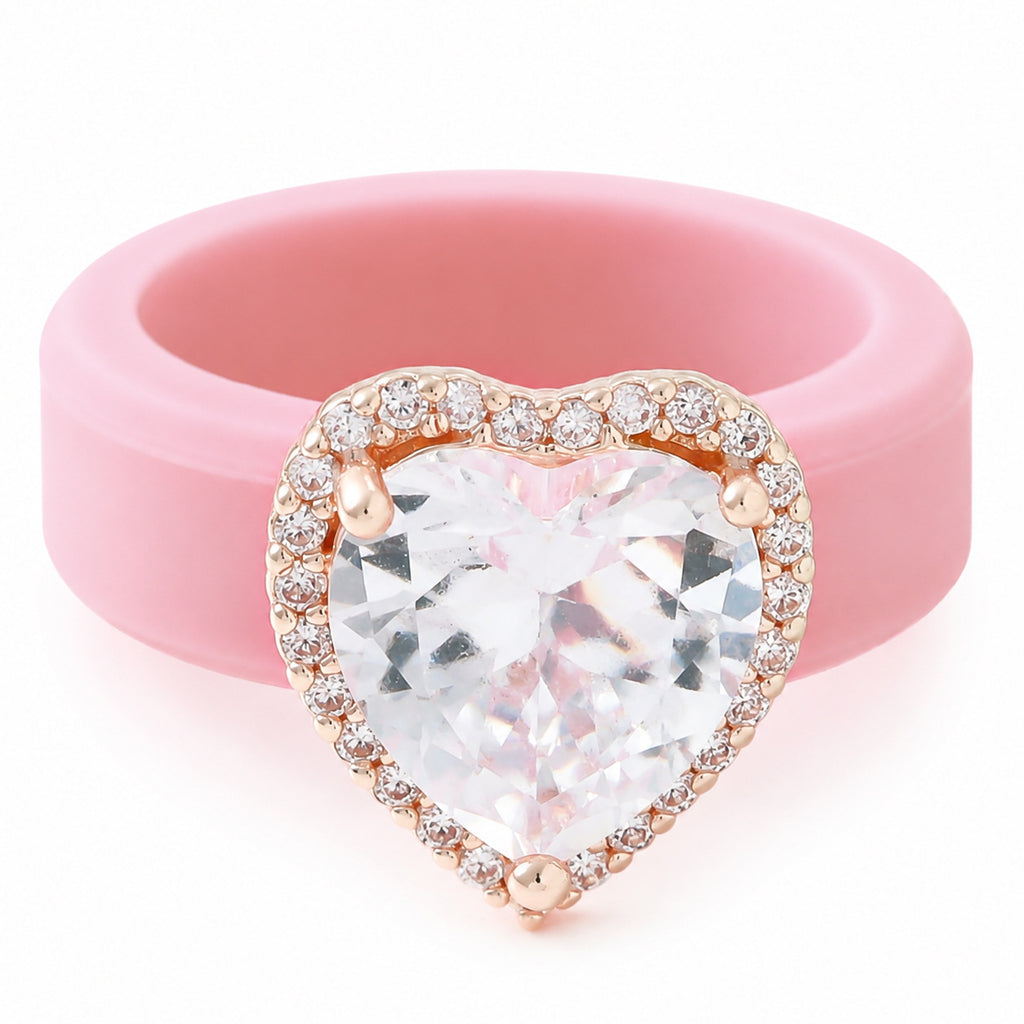 Herzförmiger Zirkonring