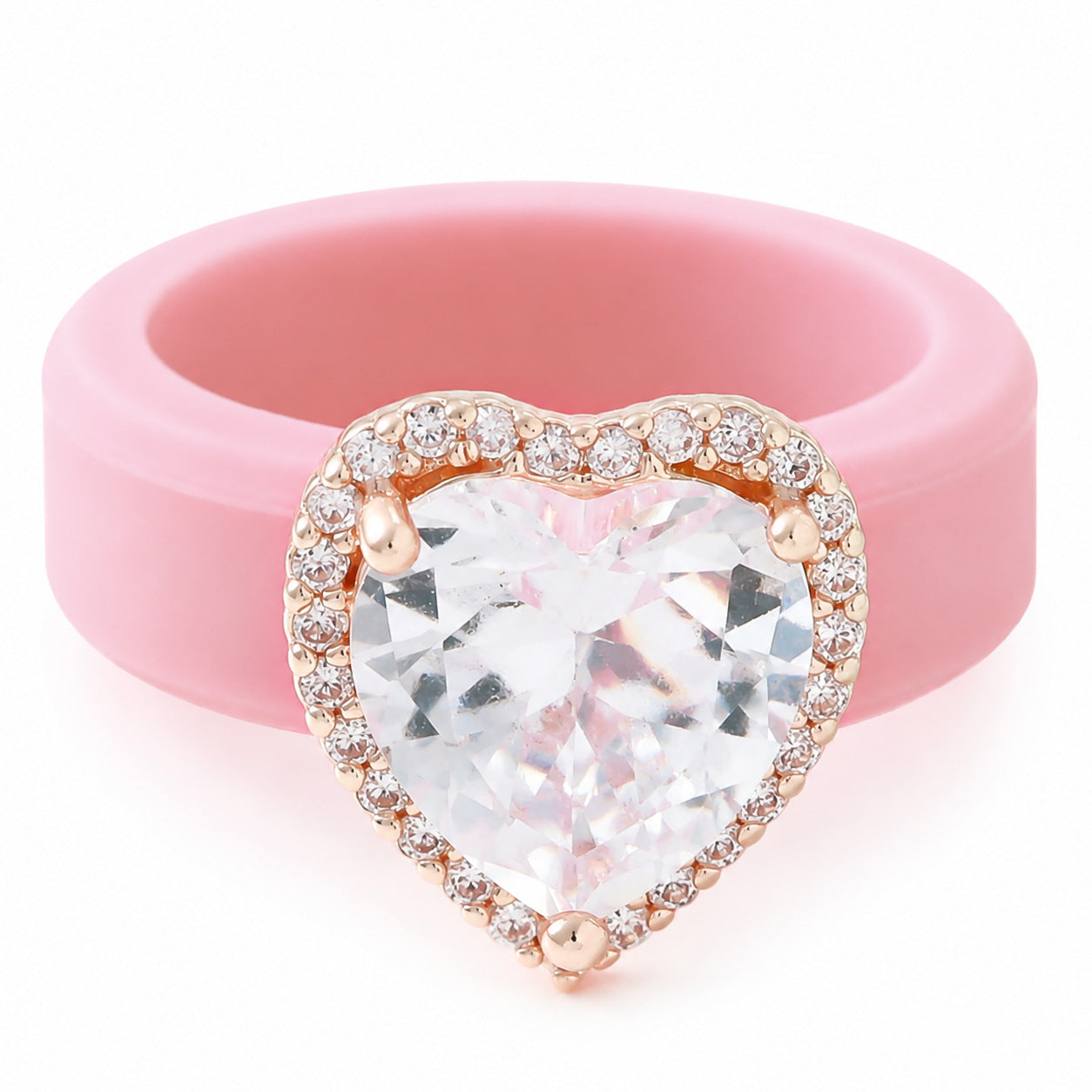 Herzförmiger Zirkonring