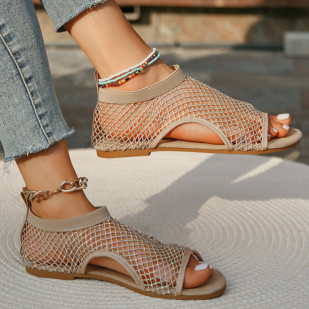 Sommer-Sandalen mit Strass und Cut-Outs – Bild 4 | LuxeStyle