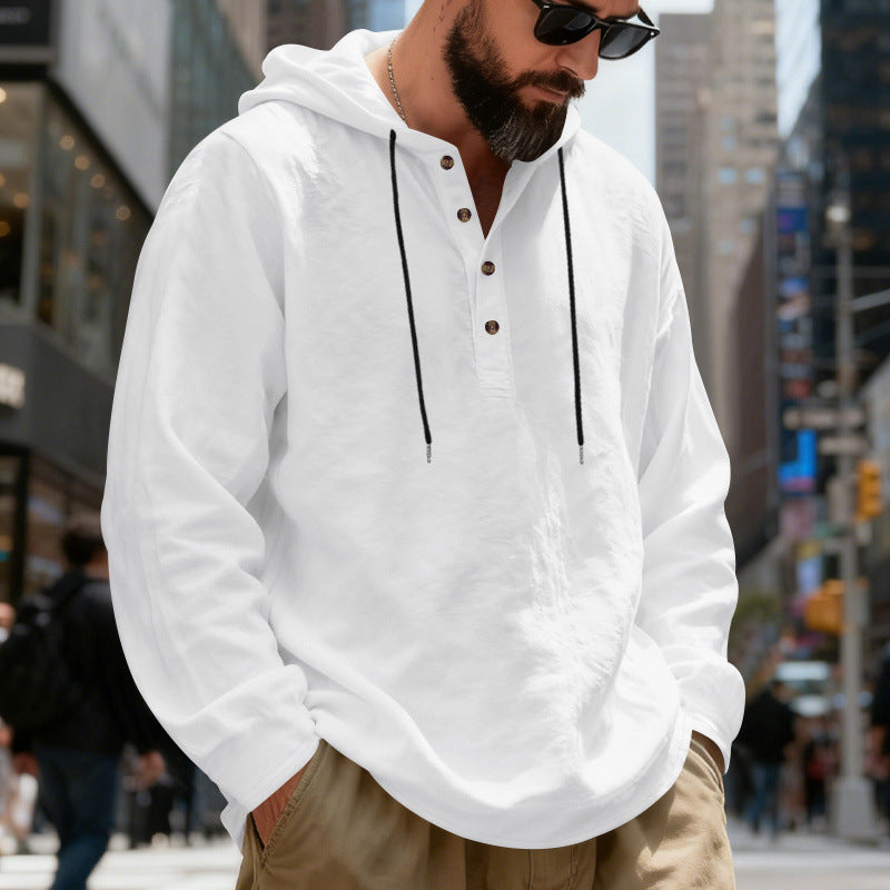 Leinen Hoodie für Herren – Bild 5 | LuxeStyle