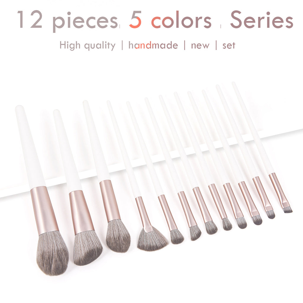 12-teiliges Make-up Pinselset mit Tasche
