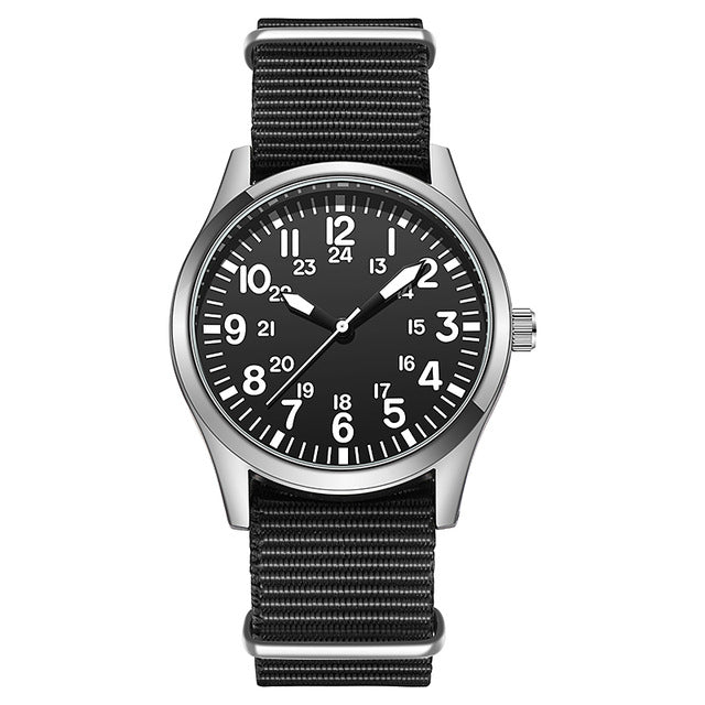 Air Force Field Stoffarmband 24-Stunden-Uhr – Bild 5 | LuxeStyle
