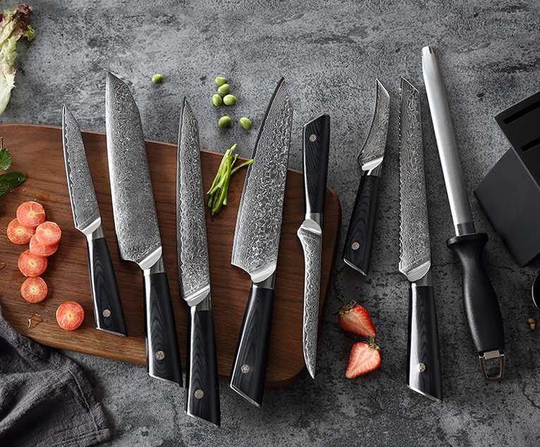 Japanisches Damascus Fleischhackmesser | LuxeStyle