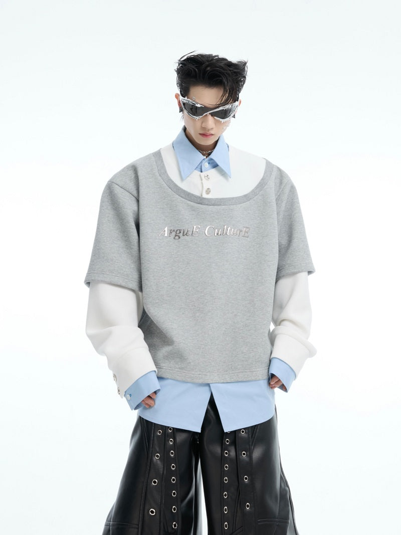 Patchwork-Hoodie mit lockerer Passform – Bild 5 | LuxeStyle