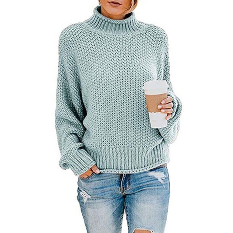Flügelärmel Pullover Weit Geschnitten