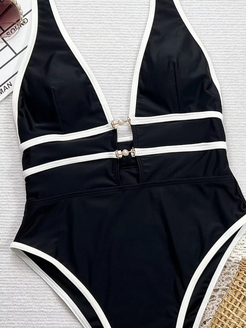 Sexy Bikini Jumpsuit mit tiefem V
