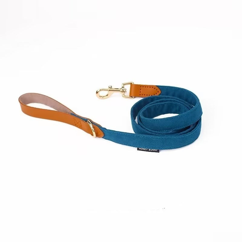 Lederhalsband mit Schleife und Leine – Bild 1 | LuxeStyle