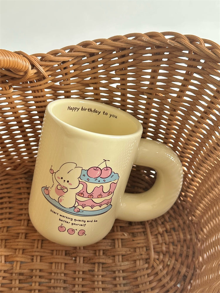 Keramikbecher "Happy Birthday Rabbit" – Bild 4 | LuxeStyle