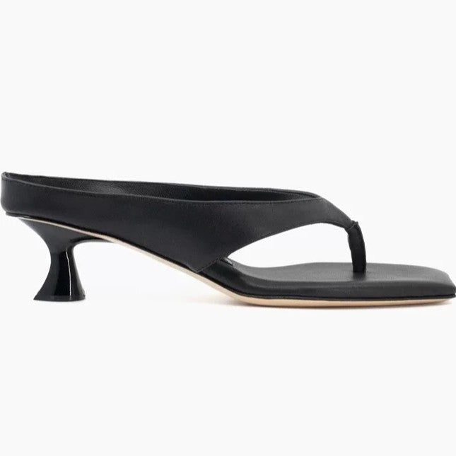 Mid-Heel Zehenriemen-Sandalen aus Leder