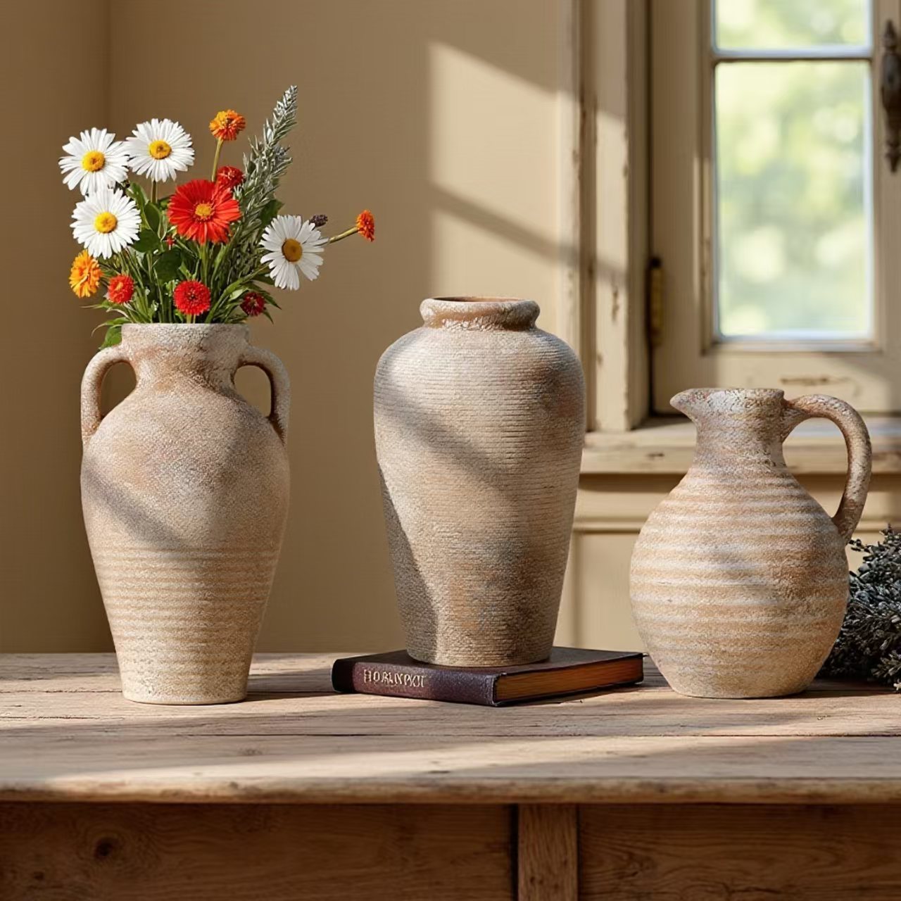 Vintage-French Keramikvase Blumenvase