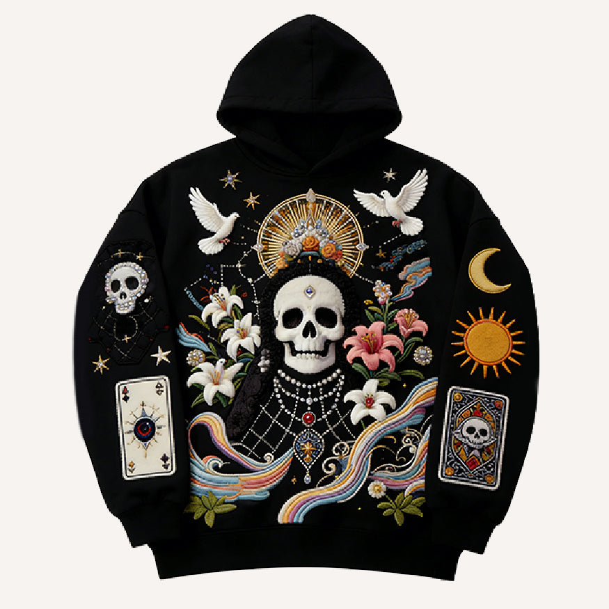 Skull Print Hoodie für Herren