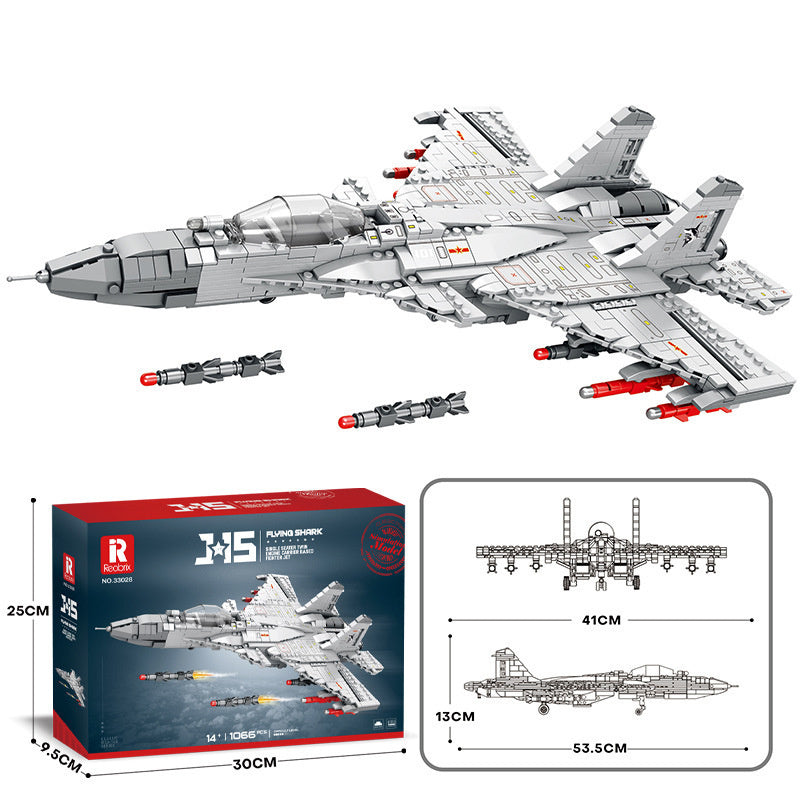 Militär Jet Bausteine Puzzle