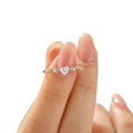 Herzförmiger Ring aus Sterlingsilber