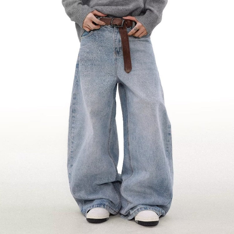 Retro Straight Jeans mit Used-Look