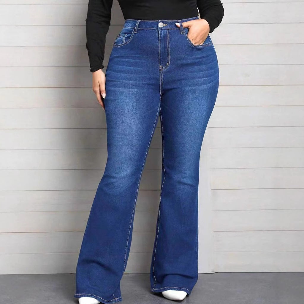 Mid-Rise Flared Jeans