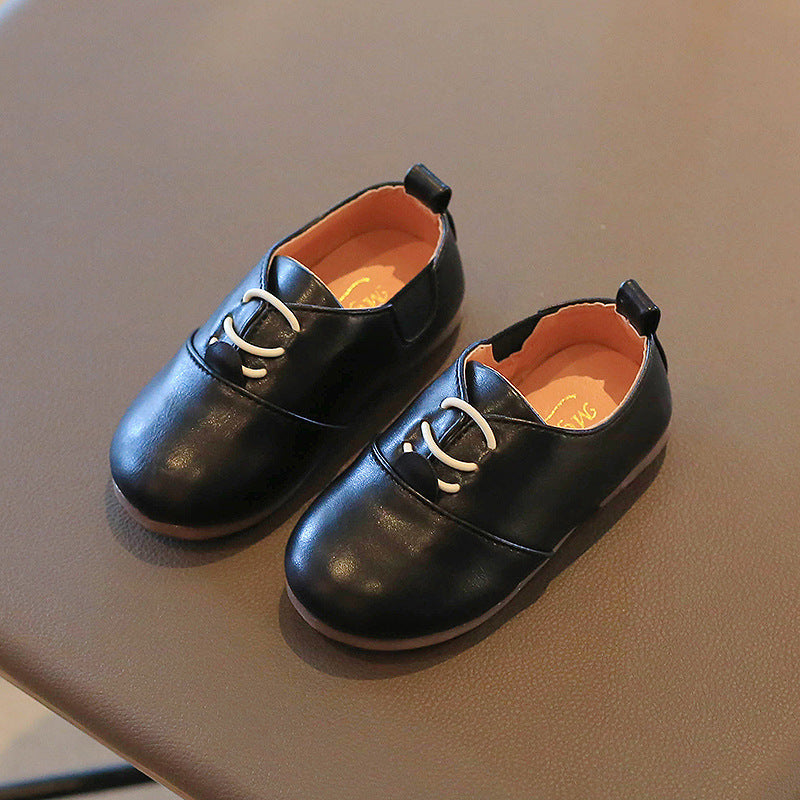 Kinder Leder-Halbschuhe mit Klettverschluss